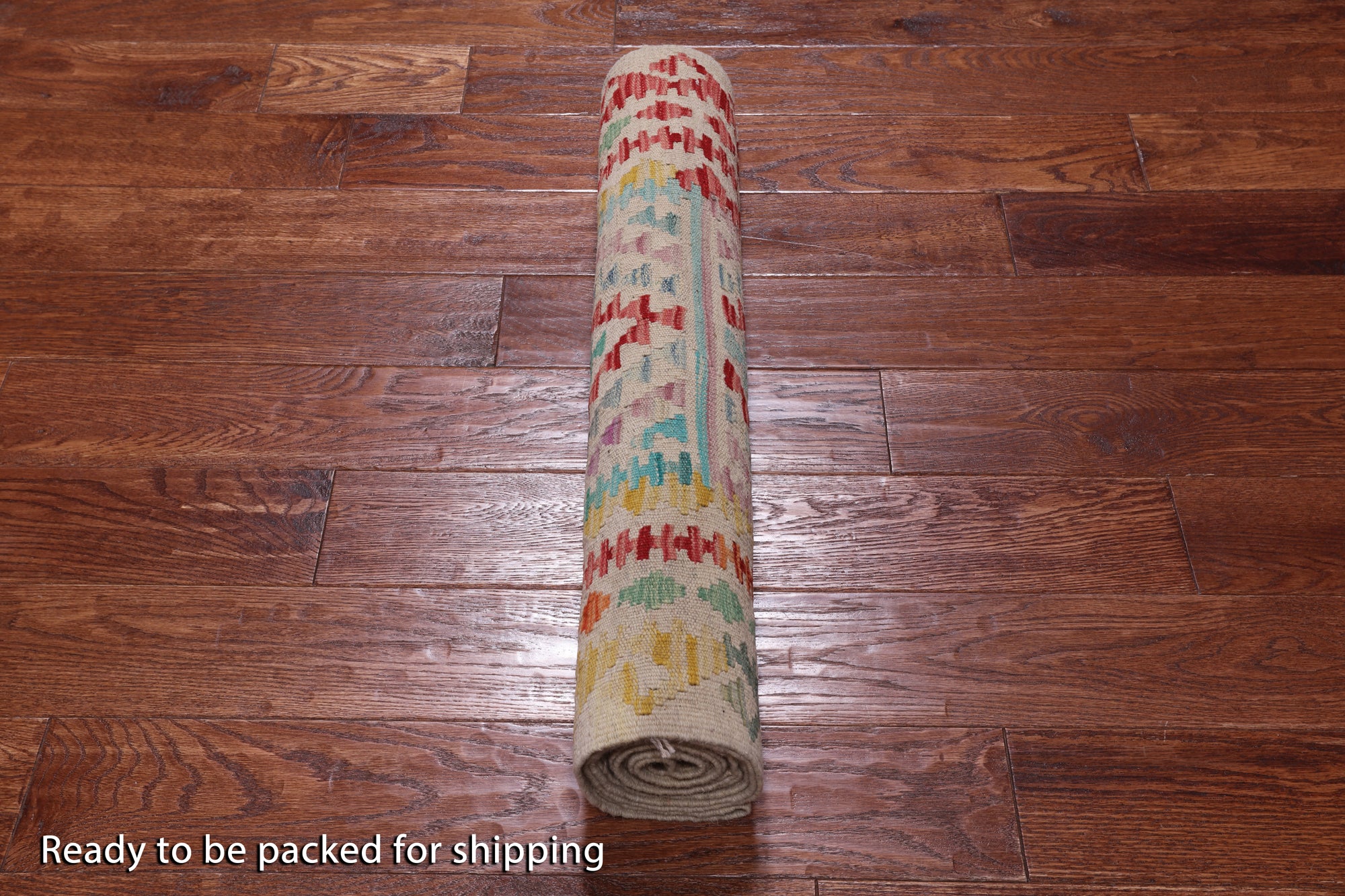 SUPER SALE Reversible Kilim Flat Weave Wool On Wool Runner Rug - 2' 7" X 12' 10"