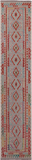 SUPER SALE Reversible Kilim Flat Weave Wool On Wool Runner Rug - 2' 7" X 12' 10"