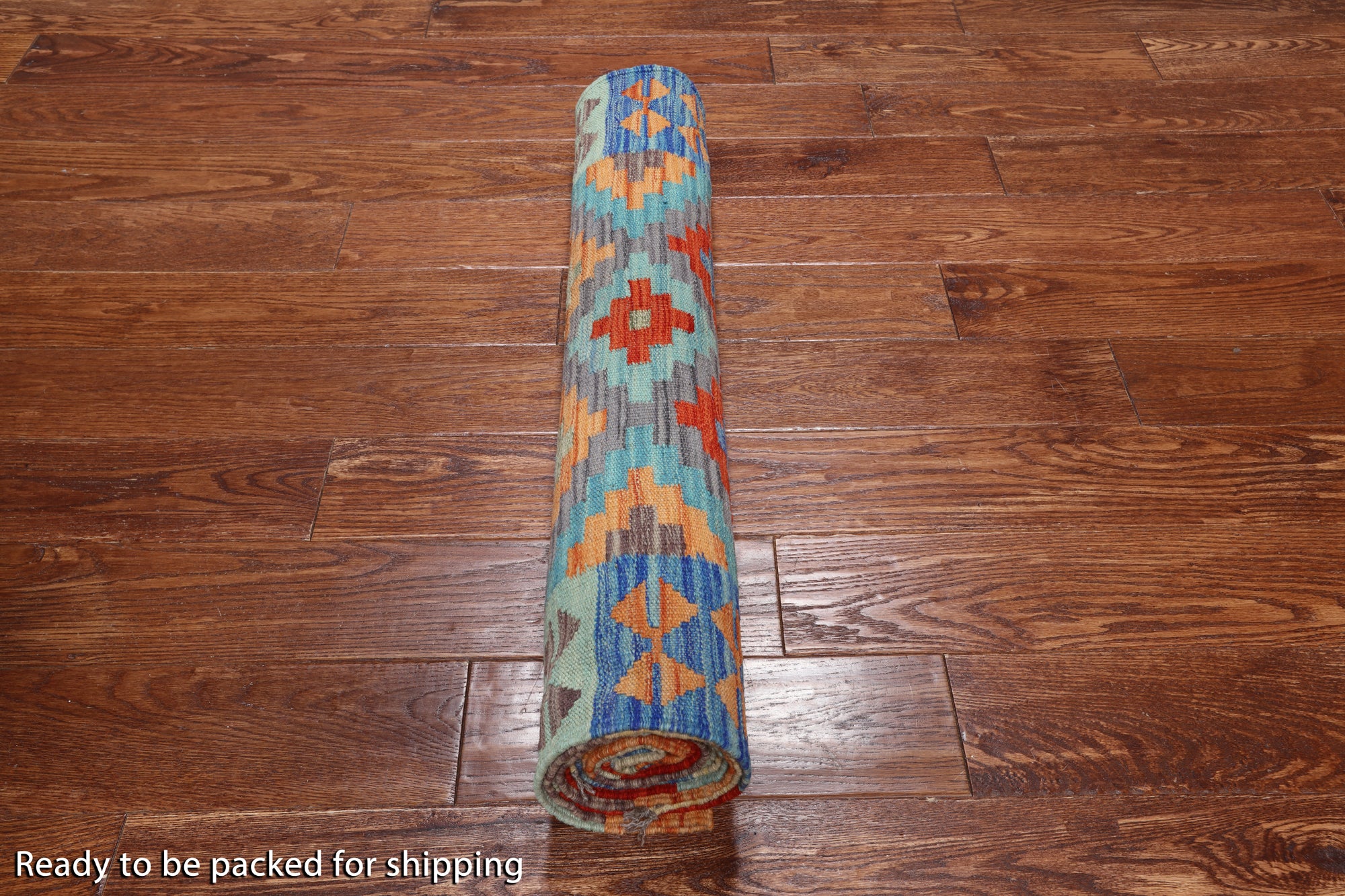 SUPER SALE Reversible Kilim Flat Weave Wool On Wool Runner Rug - 2' 10" X 12' 7"