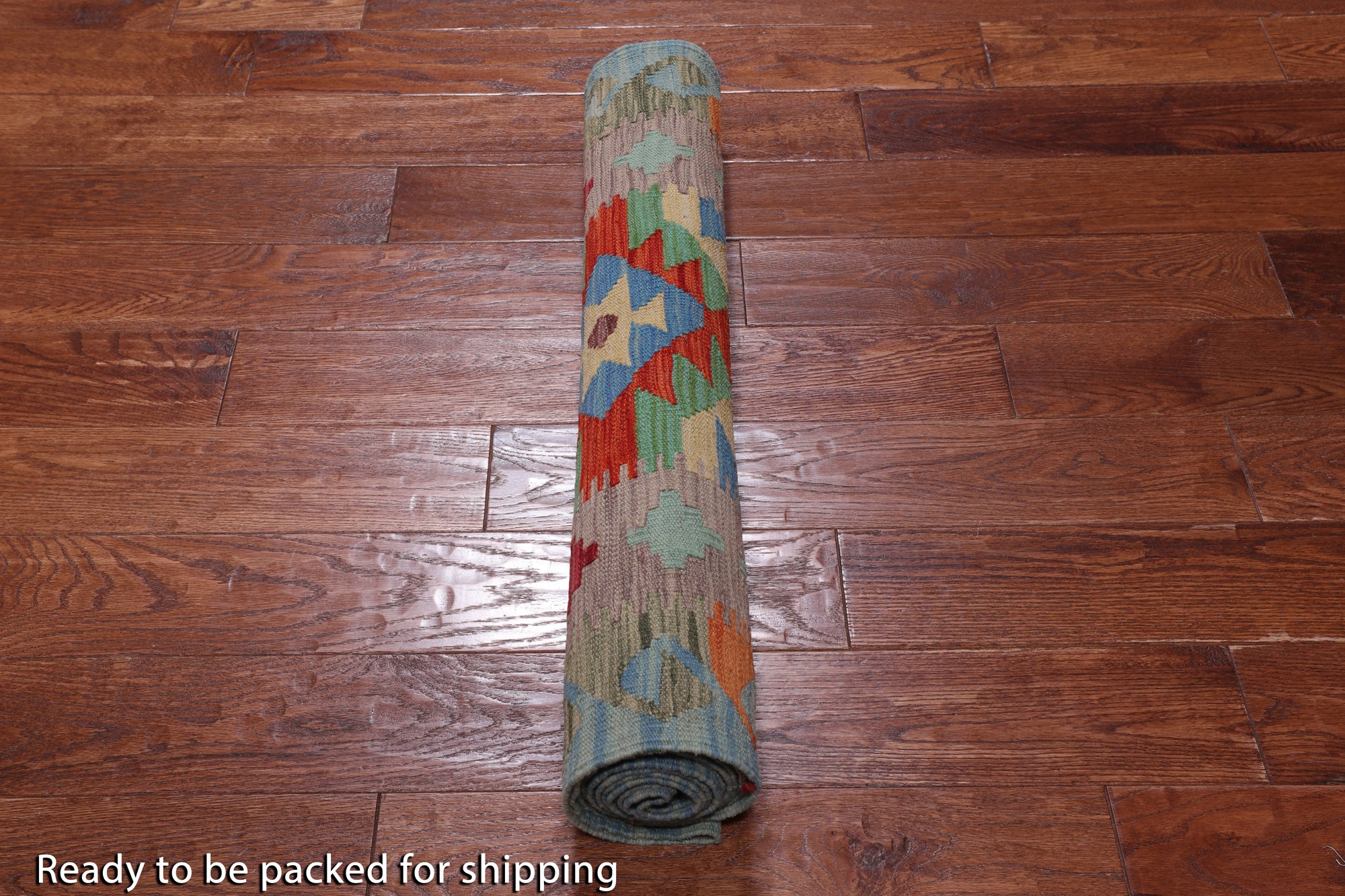 SUPER SALE Reversible Kilim Flat Weave Wool On Wool Runner Rug - 2' 9" X 12' 7"