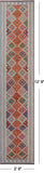 SUPER SALE Reversible Kilim Flat Weave Wool On Wool Runner Rug - 2' 8" X 12' 9"