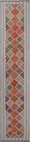 SUPER SALE Reversible Kilim Flat Weave Wool On Wool Runner Rug - 2' 8" X 12' 9"