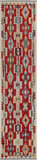 SUPER SALE Reversible Kilim Flat Weave Wool On Wool Runner Rug - 2' 9" X 12' 8"