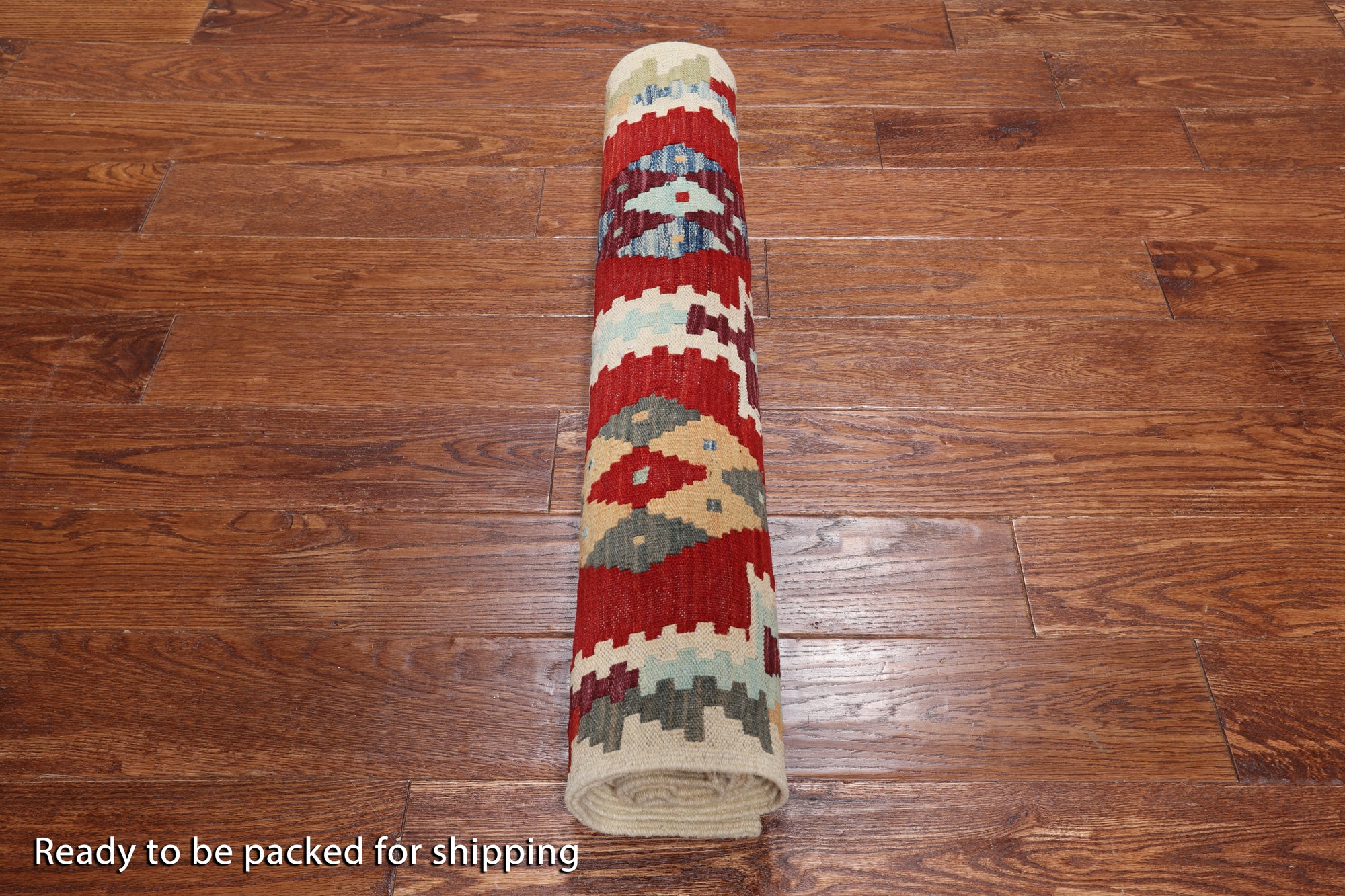 SUPER SALE Reversible Kilim Flat Weave Wool On Wool Runner Rug - 2' 9" X 12' 8"