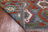 SUPER SALE Reversible Kilim Flat Weave Wool On Wool Rug - 8' 6" X 9' 8"