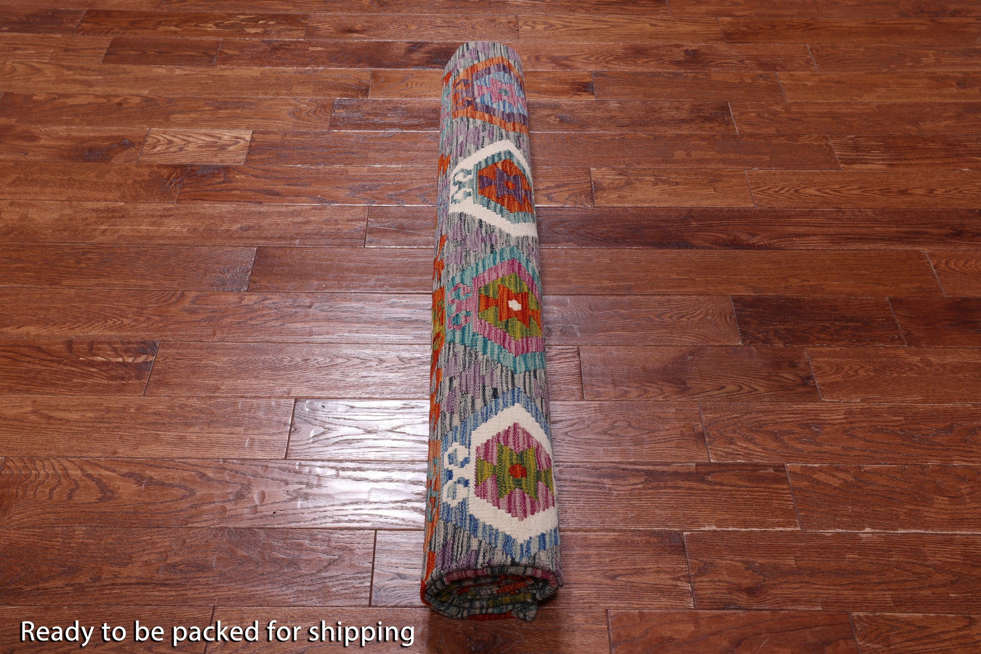 SUPER SALE Reversible Kilim Flat Weave Wool On Wool Rug - 8' 6" X 9' 8"