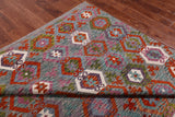 SUPER SALE Reversible Kilim Flat Weave Wool On Wool Rug - 8' 6" X 9' 8"
