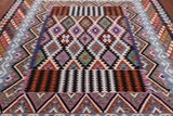 SUPER SALE Reversible Kilim Flat Weave Wool On Wool Rug - 8' 5" X 9' 8"