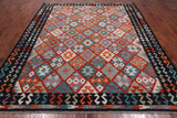 SUPER SALE Reversible Kilim Flat Weave Wool On Wool Rug - 8' 4" X 9' 9"