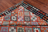 SUPER SALE Reversible Kilim Flat Weave Wool On Wool Rug - 8' 4" X 9' 9"