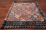 SUPER SALE Reversible Kilim Flat Weave Wool On Wool Rug - 8' 4" X 9' 9"