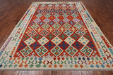 SUPER SALE Reversible Kilim Flat Weave Wool On Wool Rug - 8' 7" X 11' 3"