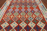SUPER SALE Reversible Kilim Flat Weave Wool On Wool Rug - 8' 7" X 11' 3"