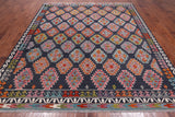 SUPER SALE Reversible Kilim Flat Weave Wool On Wool Rug - 8' 6" X 9' 7"