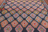 SUPER SALE Reversible Kilim Flat Weave Wool On Wool Rug - 8' 6" X 9' 7"