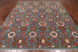 SUPER SALE Reversible Kilim Flat Weave Wool On Wool Rug - 8' 6" X 9' 7"