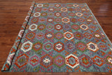 SUPER SALE Reversible Kilim Flat Weave Wool On Wool Rug - 8' 6" X 9' 7"