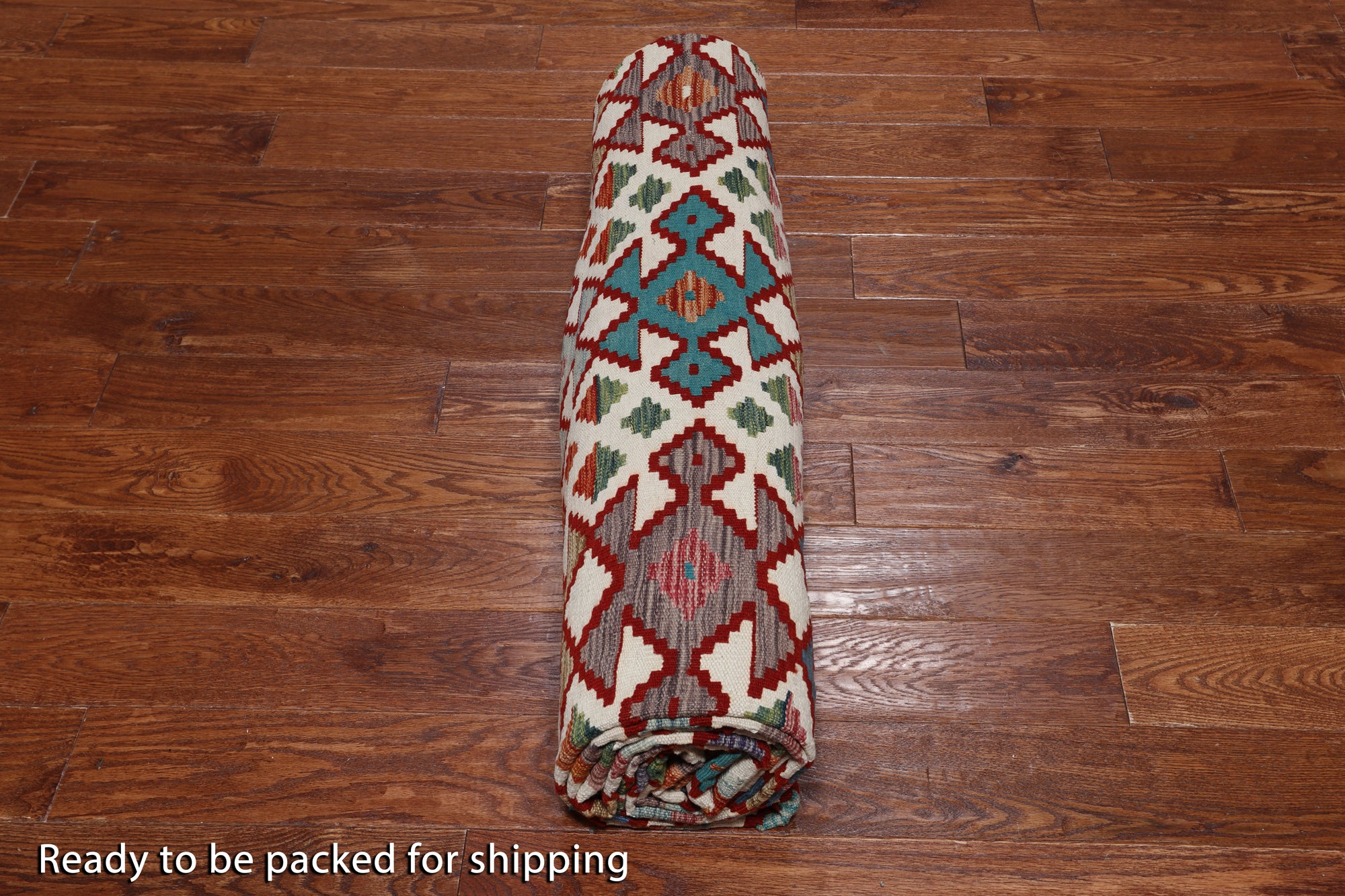 SUPER SALE Reversible Kilim Flat Weave Wool On Wool Rug - 10' 2" X 12' 8"