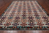 SUPER SALE Reversible Kilim Flat Weave Wool On Wool Rug - 10' 2" X 12' 8"