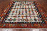 SUPER SALE Reversible Kilim Flat Weave Wool On Wool Rug - 8' 1" X 9' 7"