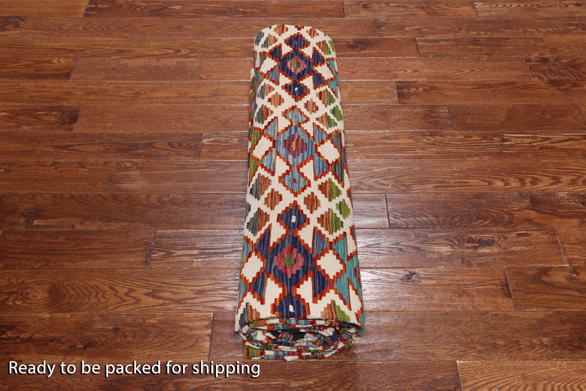 SUPER SALE Reversible Kilim Flat Weave Wool On Wool Rug - 110' 2" X 13' 1"