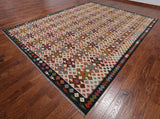 SUPER SALE Reversible Kilim Flat Weave Wool On Wool Rug - 110' 2" X 13' 1"