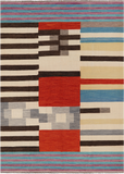 SUPER SALE Reversible Kilim Flat Weave Wool On Wool Rug - 8' 3" X 11' 5"