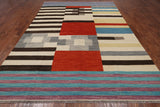 SUPER SALE Reversible Kilim Flat Weave Wool On Wool Rug - 8' 3" X 11' 5"