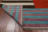 SUPER SALE Reversible Kilim Flat Weave Wool On Wool Rug - 8' 3" X 11' 5"