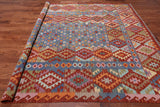 SUPER SALE Reversible Kilim Flat Weave Wool On Wool Rug - 8' 5" X 11' 1"