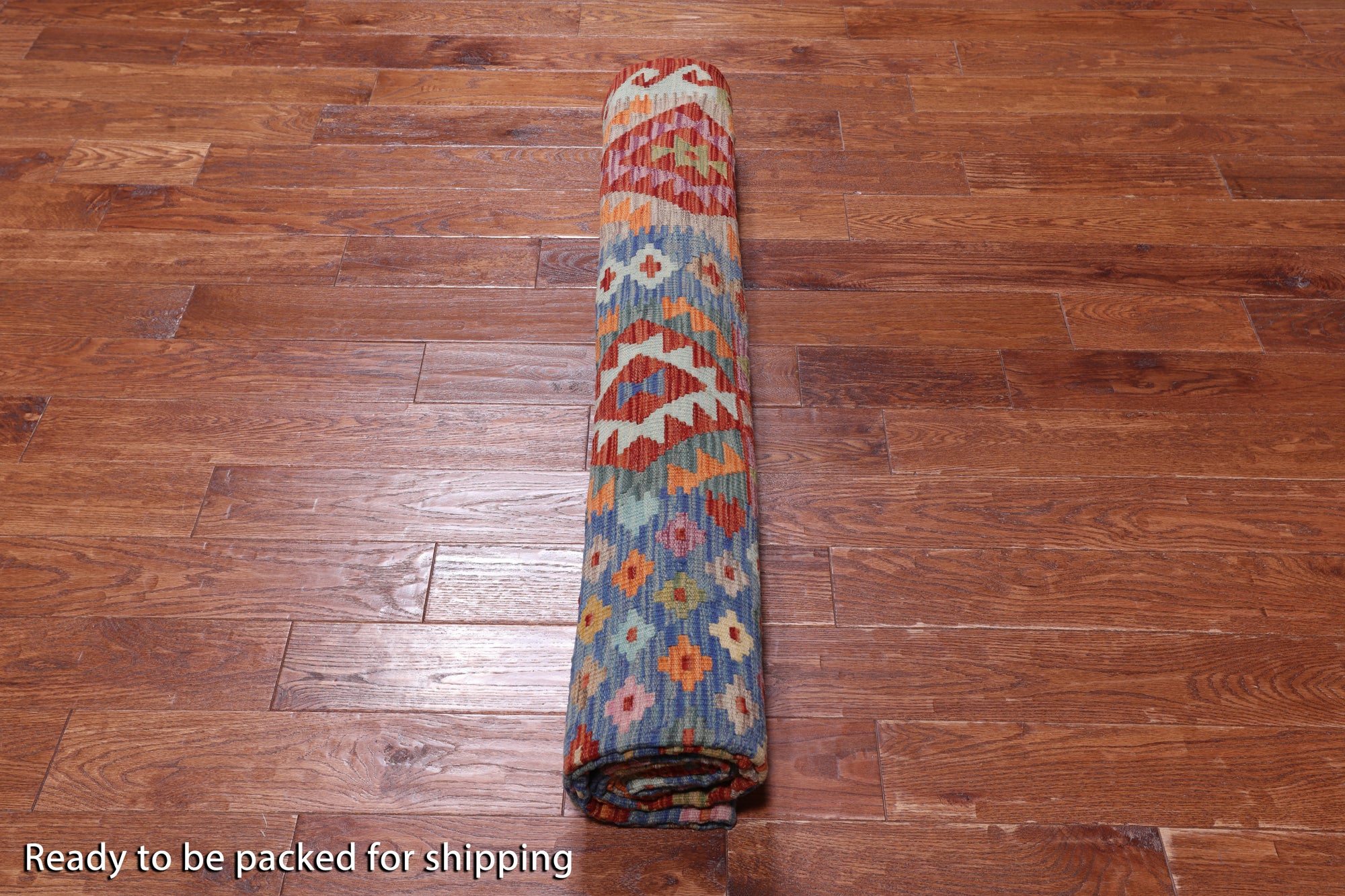 SUPER SALE Reversible Kilim Flat Weave Wool On Wool Rug - 8' 5" X 11' 1"