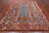 SUPER SALE Reversible Kilim Flat Weave Wool On Wool Rug - 8' 5" X 11' 1"