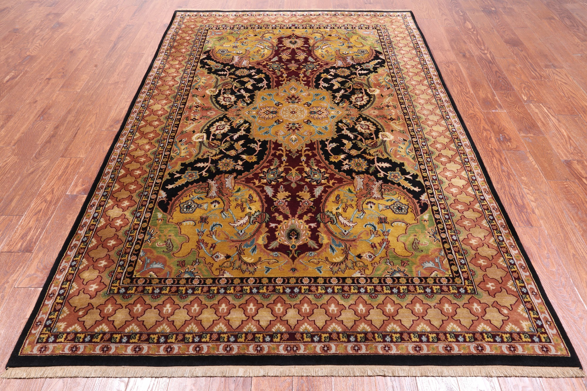Persian Tabriz Handmade Wool Rug - 5' 10" X 8' 10"