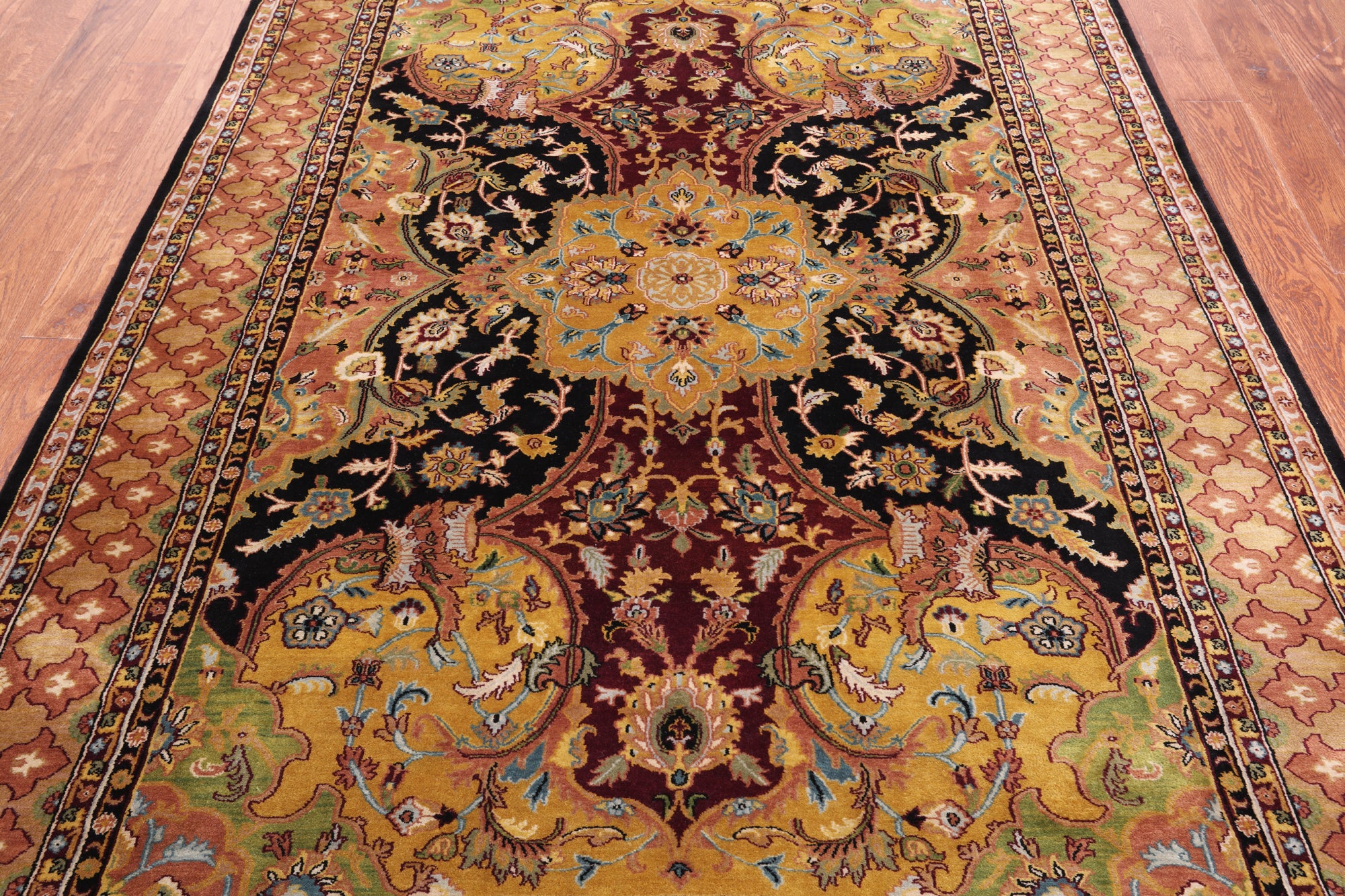 Persian Tabriz Handmade Wool Rug - 5' 10" X 8' 10"