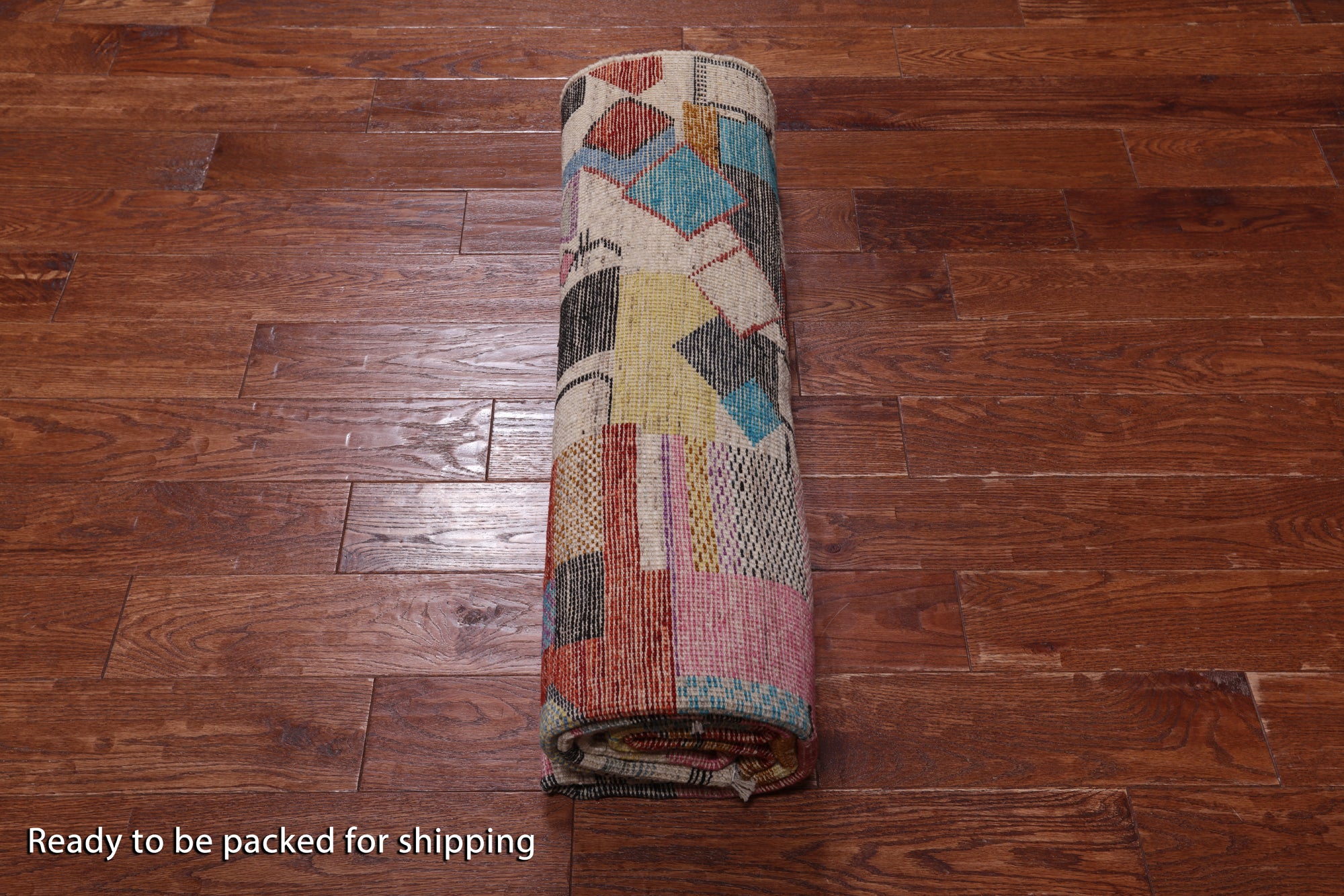 Tribal Moroccan Handmade Wool On Wool Rug - 6' 2" X 9' 0"