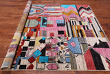 Tribal Moroccan Handmade Wool On Wool Rug - 6' 2" X 9' 0"