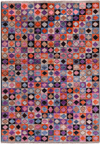 Tribal Moroccan Handmade Wool On Wool Rug - 5' 2" X 7' 4"