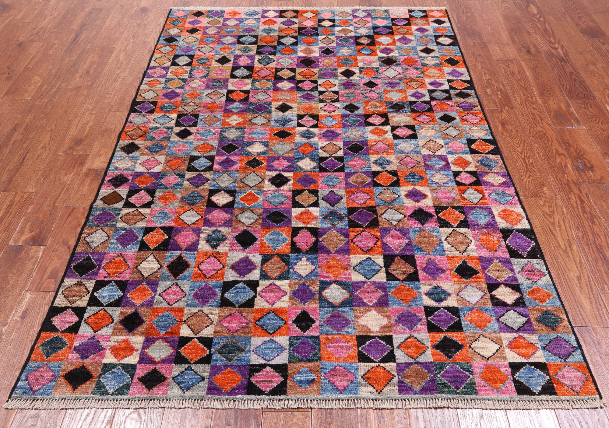 Tribal Moroccan Handmade Wool On Wool Rug - 5' 2" X 7' 4"