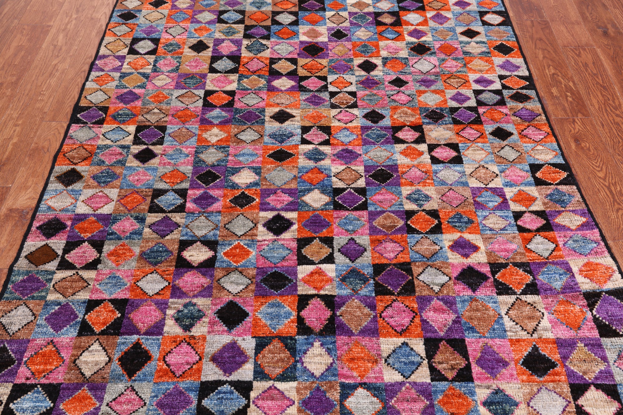 Tribal Moroccan Handmade Wool On Wool Rug - 5' 2" X 7' 4"