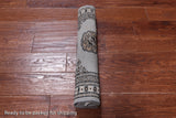 Grey Bokhara Handmade Wool Rug - 2' 0" X 3' 2"