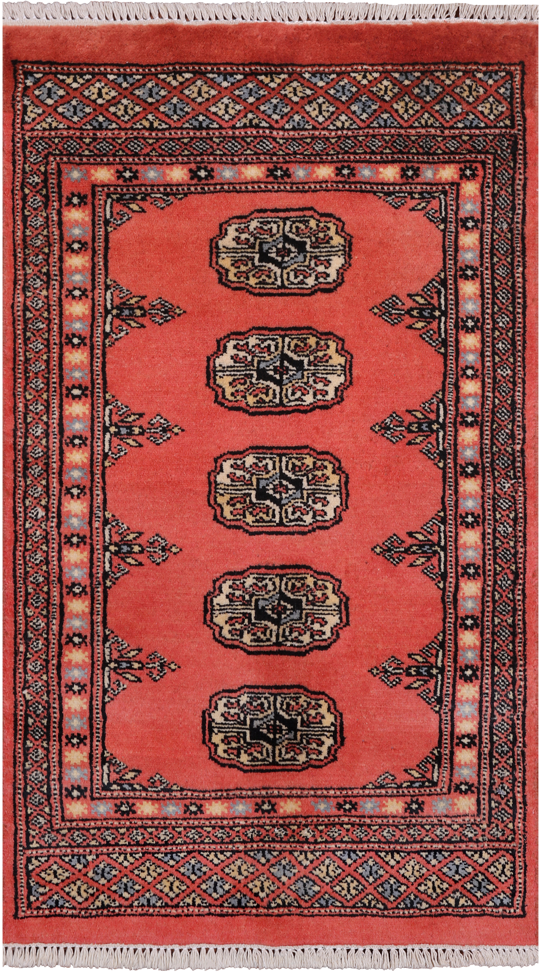 Bokhara Hand Knotted Wool Rug - 2' 0" X 3' 5"