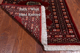 Red Bokhara Hand-Knotted Wool Rug - 2' 0" X 2' 10"