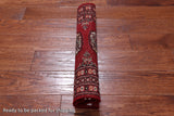 Red Bokhara Hand-Knotted Wool Rug - 2' 0" X 2' 10"