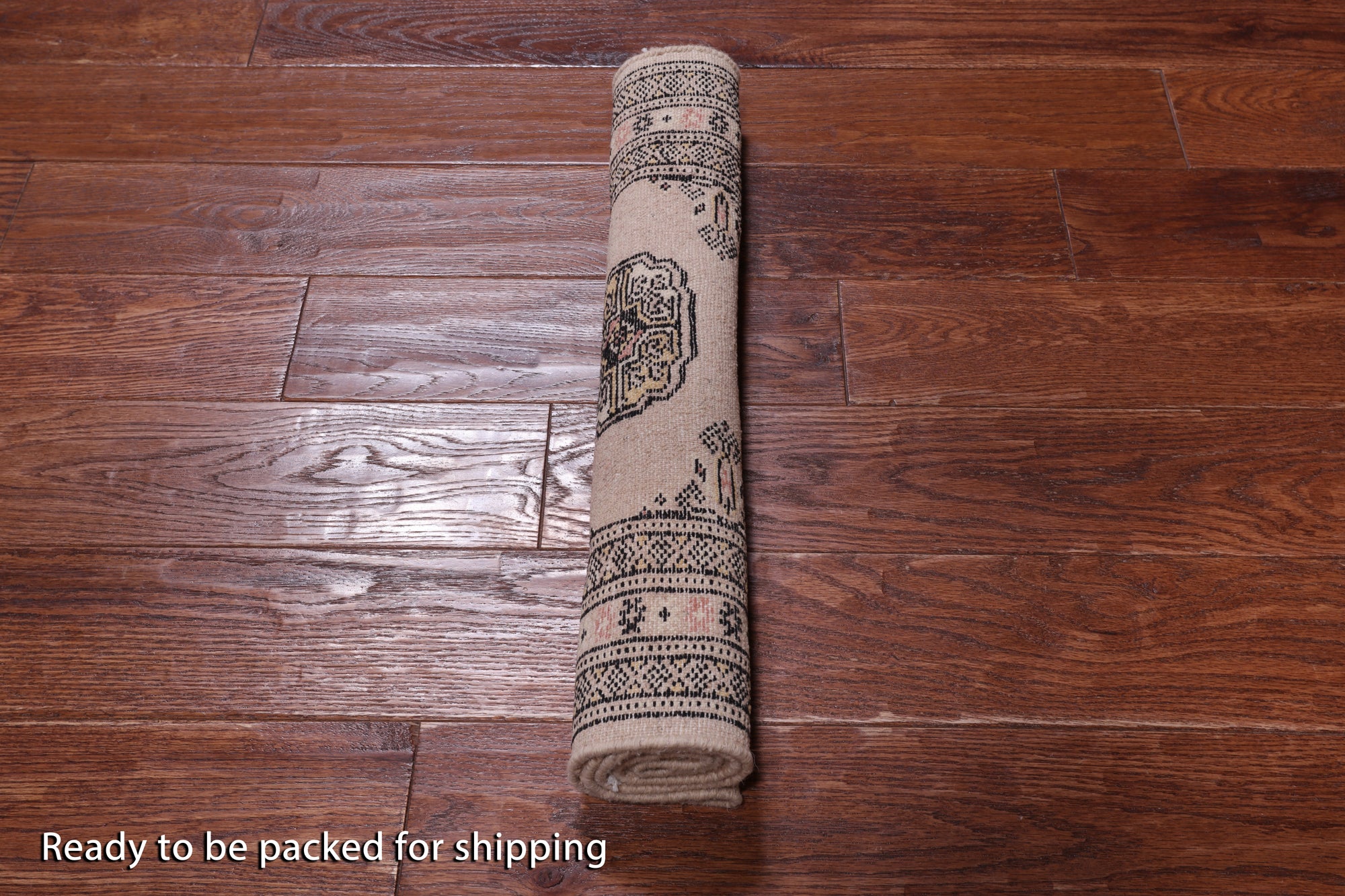 Beige Bokhara Hand Knotted Wool Rug - 2' 0" X 3' 1"