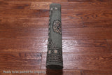 Green Bokhara Hand Knotted Wool Rug - 2' 1" X 3' 1"
