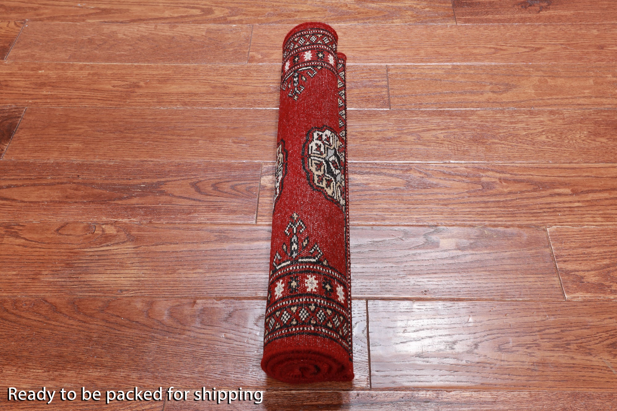 Red Bokhara Hand Knotted Wool Rug - 2' 0" X 3' 0"