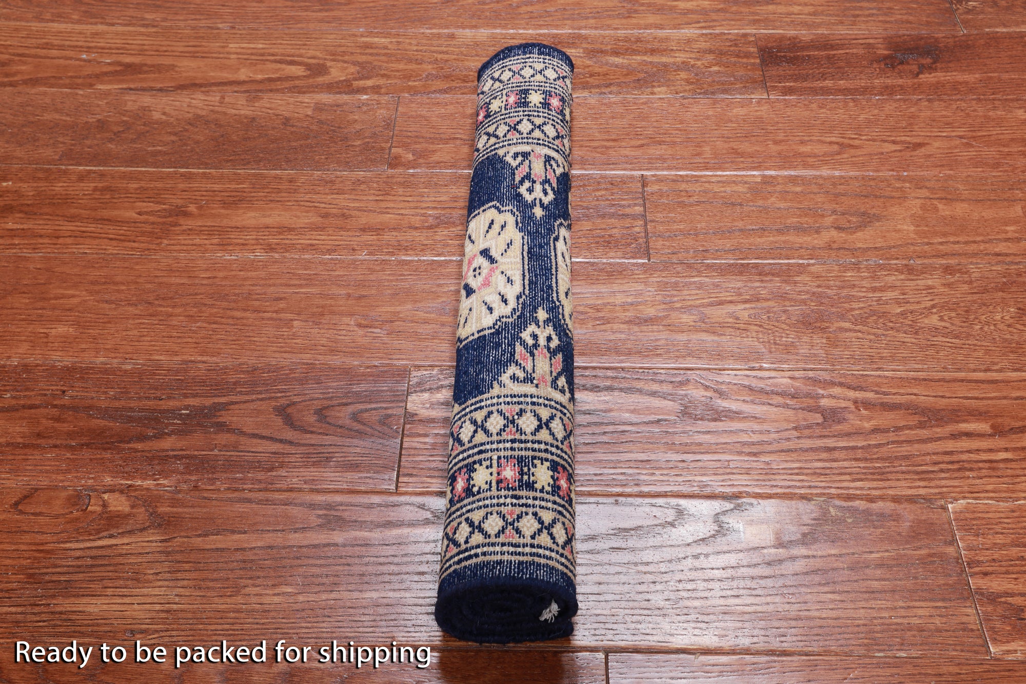 Navy Blue Bokhara Hand-Knotted Wool Rug - 2' 0" X 3' 0"