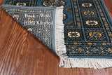 Blue Bokhara Handmade Wool Rug - 2' 0" X 2' 11"