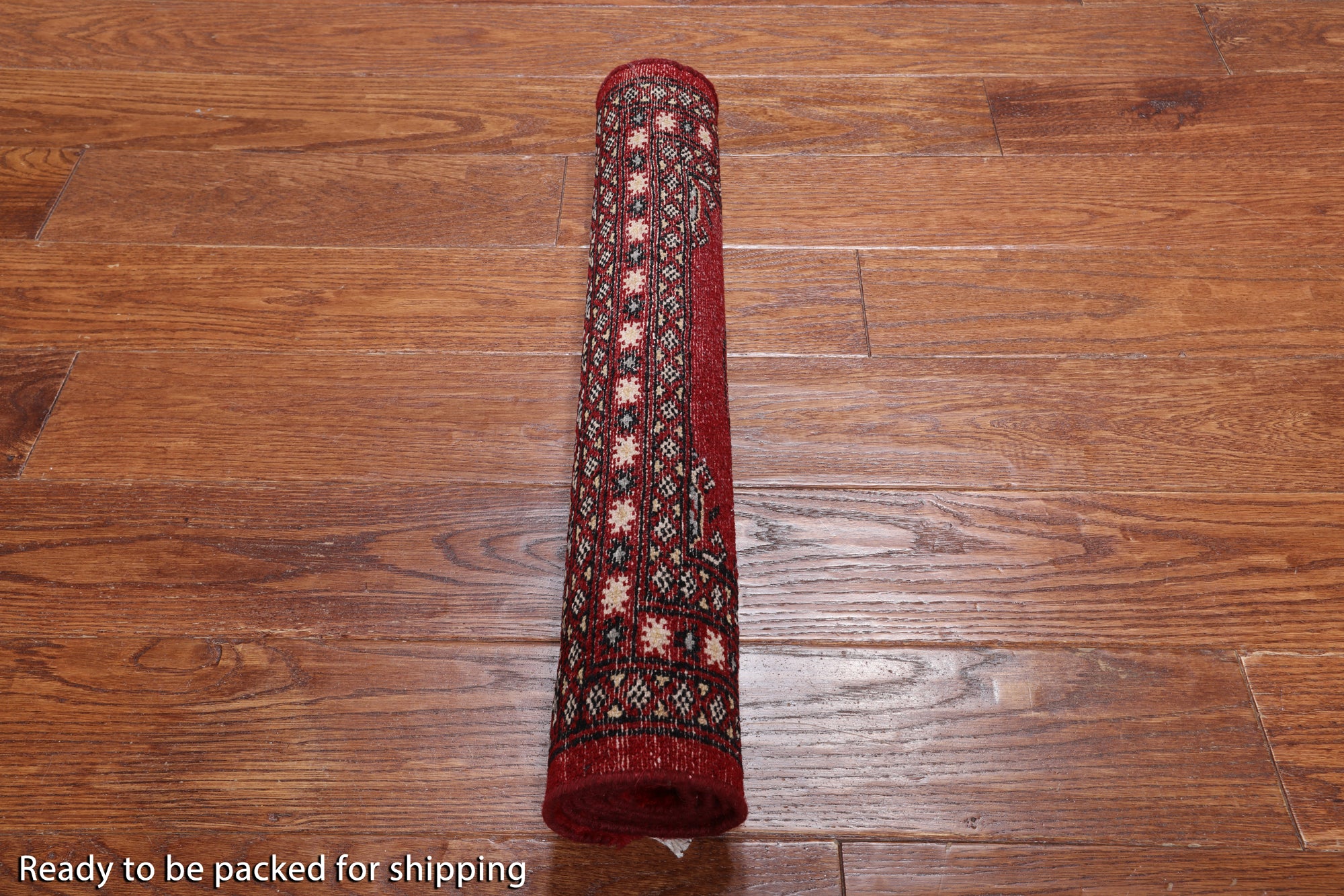 Red Bokhara Handmade Wool Rug - 2' 1" X 3' 4"