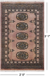 Light Brown Bokhara Hand-Knotted Wool Rug - 2' 0" X 3' 1"
